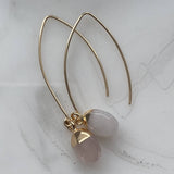 Gold V earrings