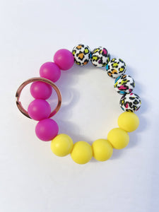 Print Silicone Bracelet Keychain