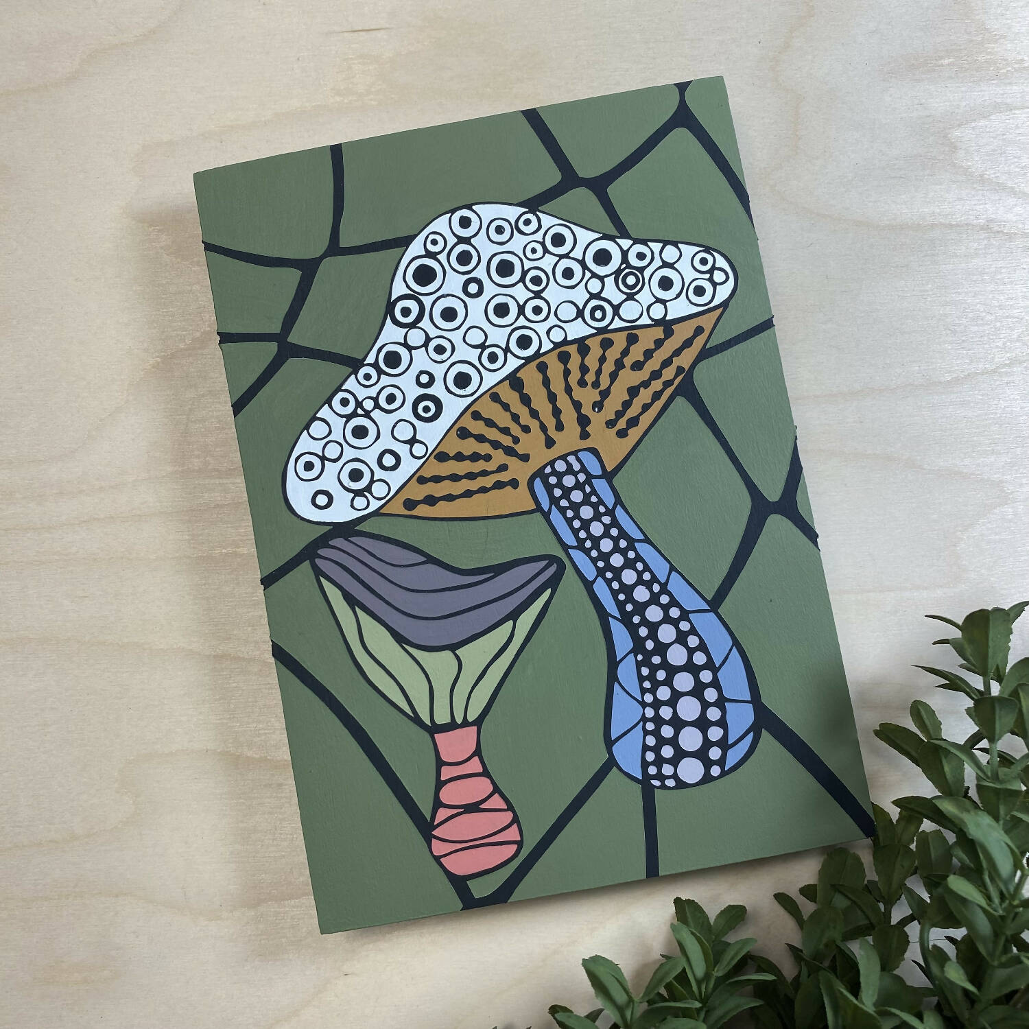 5 x 7 Art Panel | Mushrooms