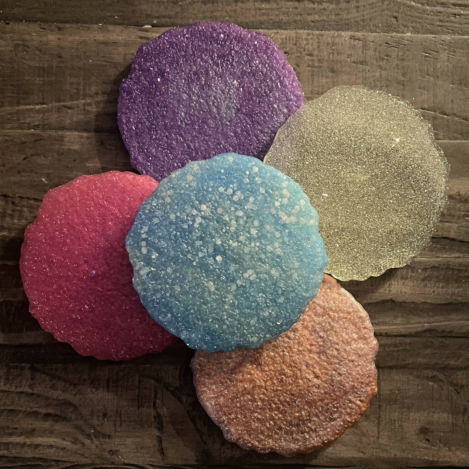 Druzy Coaster, resin