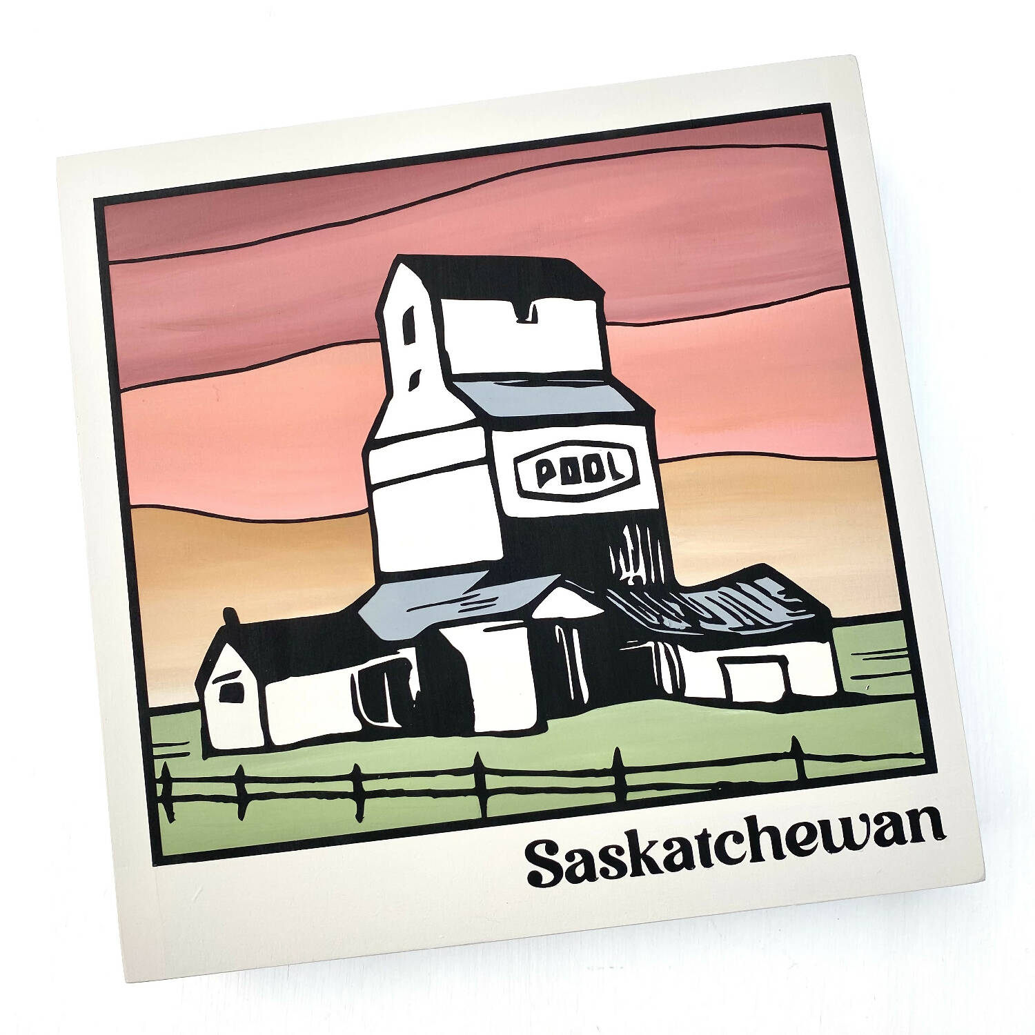8" Art Panel | Saskatchewan Grain Elevator