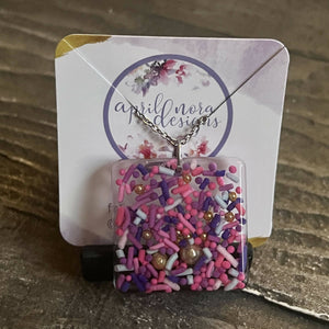 Candy Sprinkle Necklaces, Resin