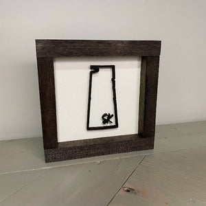 Sask Province Outline 3D Sign - 6"