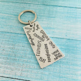 Large Metal Rectangle Keychains