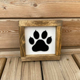 Cat Paw Print 3D Sign - 6"