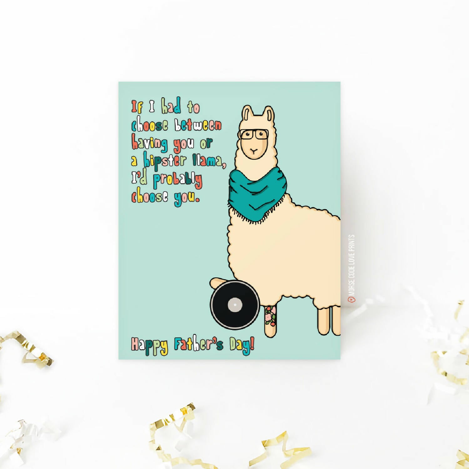 Father's Day Llama | Father's Day | Greeting Card