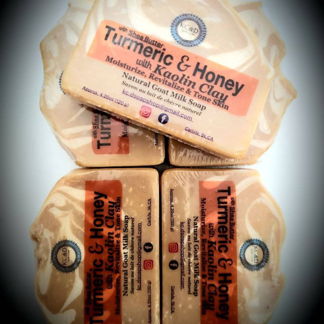Turmeric & Honey with Kaolin Clay Goat Milk Soap - HandmadeSask