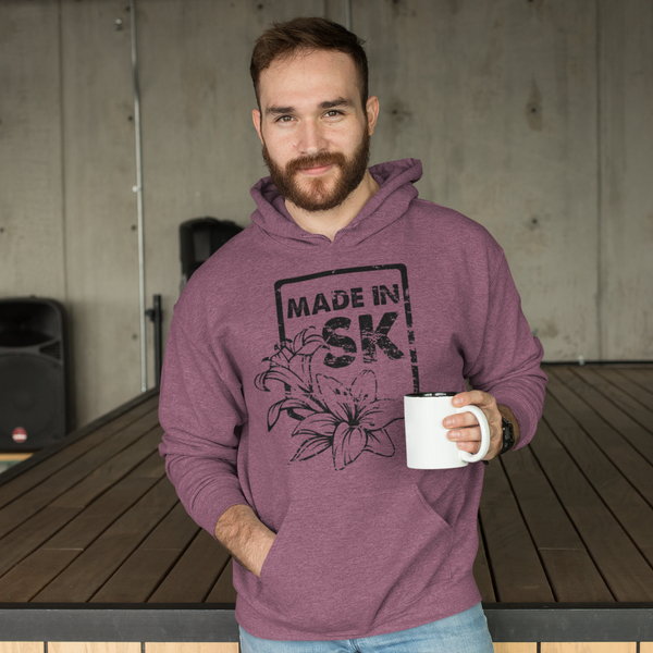 Maroon Made in SK Unisex Bunnyhug - HandmadeSask
