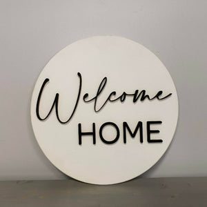 Welcome Home 3D Round