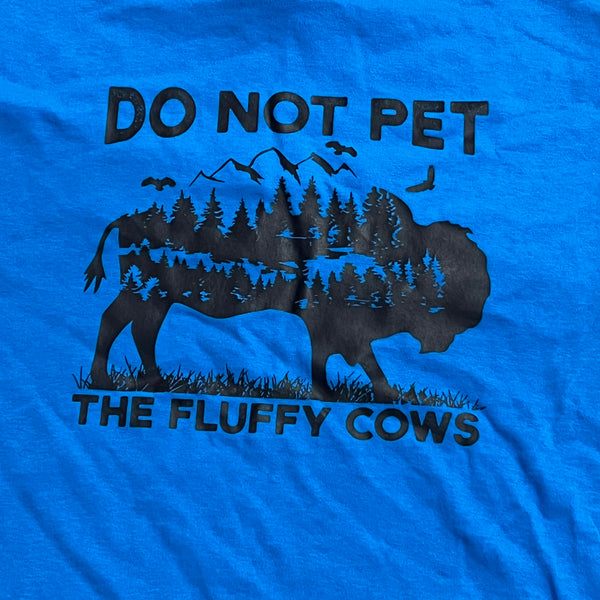 Kid's Fluffy Cows Blue Tee