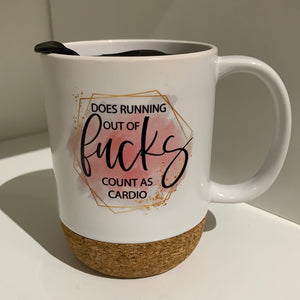 Running out of F**ks Cork Bottom Mug