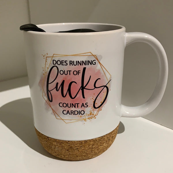 Running out of F**ks Cork Bottom Mug