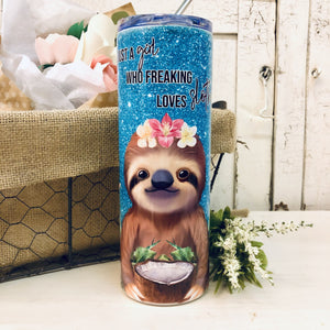 Sloth Tumbler - HandmadeSask