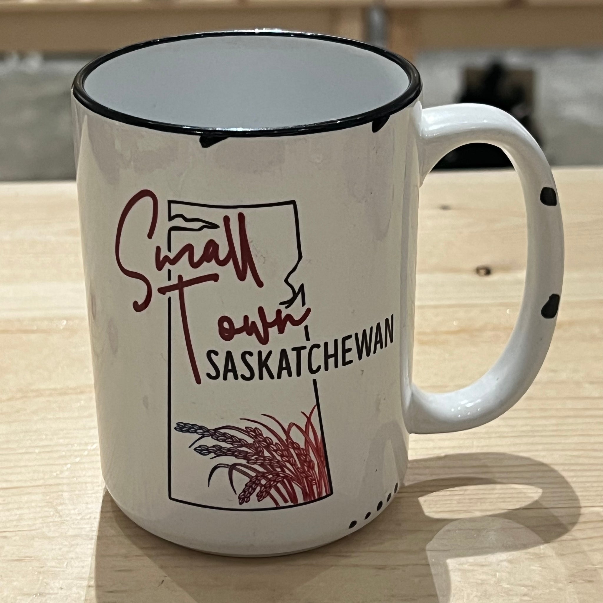 Small Town Pink Saskatchewan Farmhouse Mug