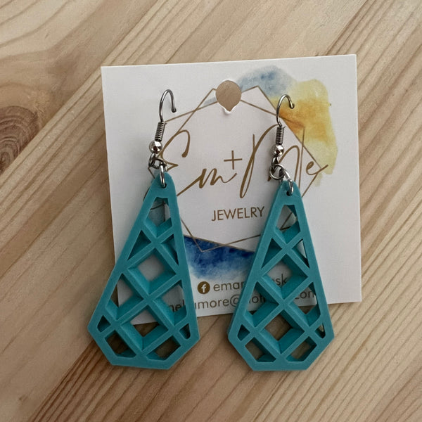 Diamond Geometric Octet Earrings