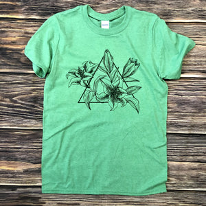 Green Prairie Lily Unisex Tee - HandmadeSask