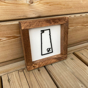 Sask Province Outline 3D Sign - 6"