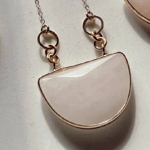 Rose Quartz half circle