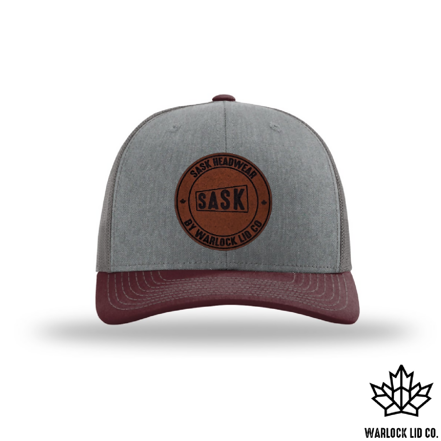 Sask Leather Patch Hats | Warlock Lid Co | Adjustable Snapback