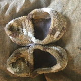 Leather soled lined adult slippers size 5-6