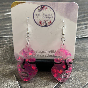 Lady Face Earrings, resin