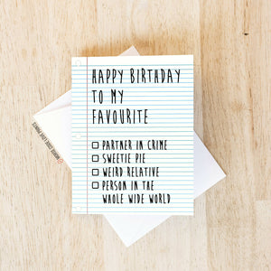 Checkbox | Birthday | Greeting Card