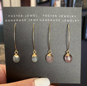 Gold V earrings