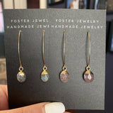 Gold V earrings