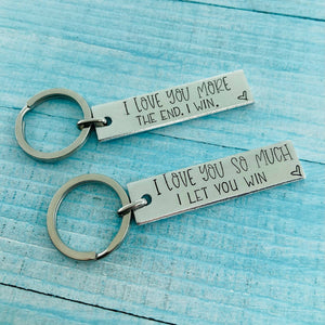 Paired Keychain Set - I love you more