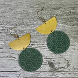 Amber Rayne Designs Mixed media Leather earrings - statement earrings