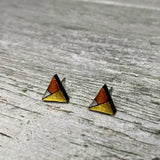 Amber Rayne - Wood tricolored earrings
