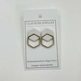 Double Hexagon Studs