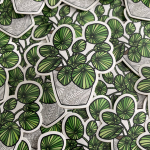 Money Plant (Zentangle) Waterproof Sticker