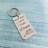 Large Metal Rectangle Keychain