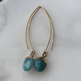 Gold V earrings