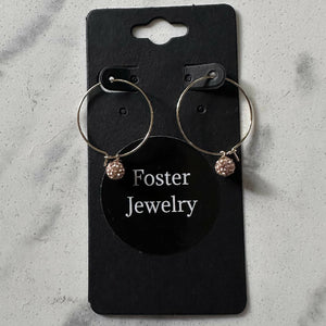 Hoop pave earrings