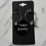 Hoop pave earrings
