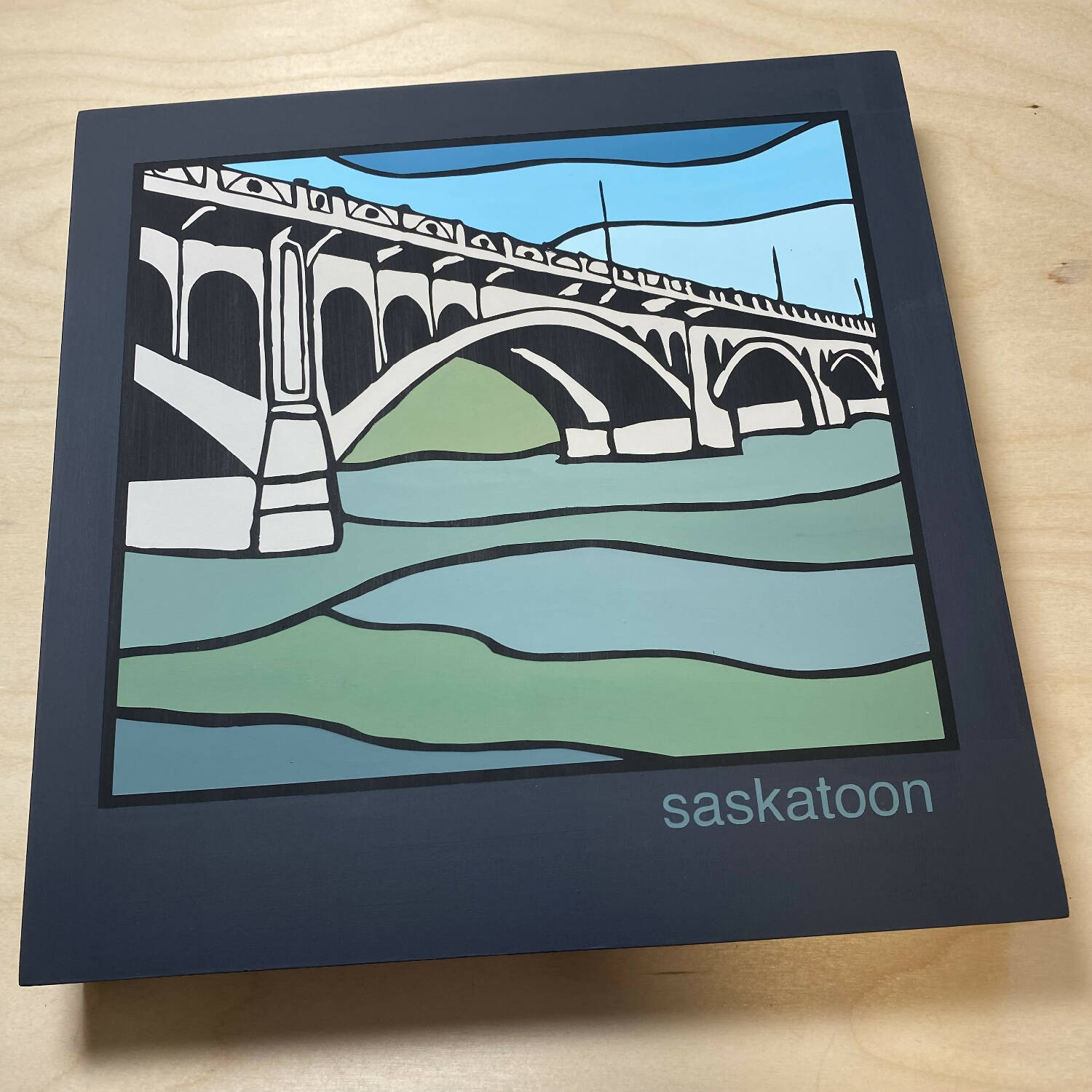 10" Art Panel | Saskatoon Bridge