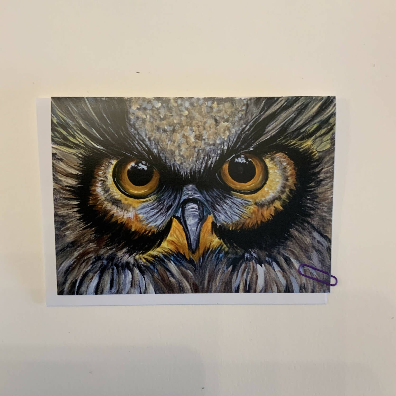 Owl Face Greeting Card