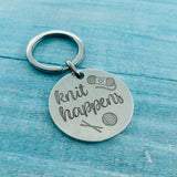 Medium Round Metal Keychain