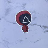 Triangle Squid Army Chibi Waterproof Sticker