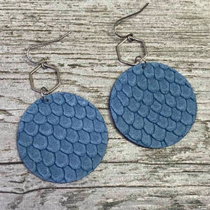 Amber Rayne Designs Mixed media Leather earrings - statement earrings