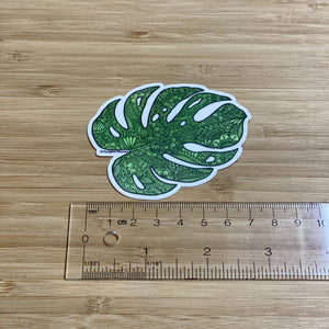 Monstera Leaf Waterproof Sticker