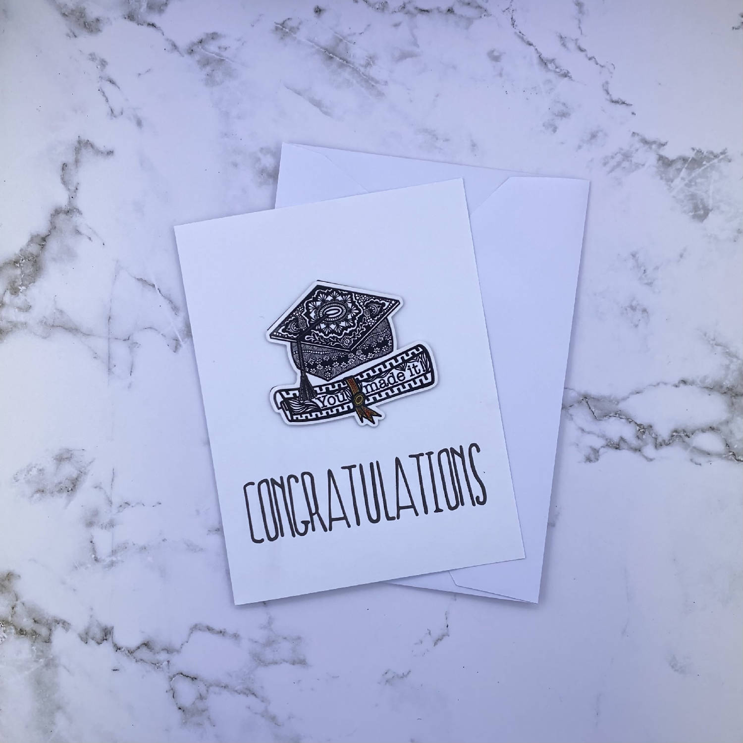 You Made It! Stickard (Greeting Card with Sticker)