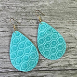 Amber Rayne Designs Leather earrings - Honeycomb