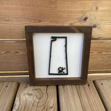 Sask Province Outline Sign - 8"