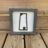 Sask Province Outline Sign - 8"
