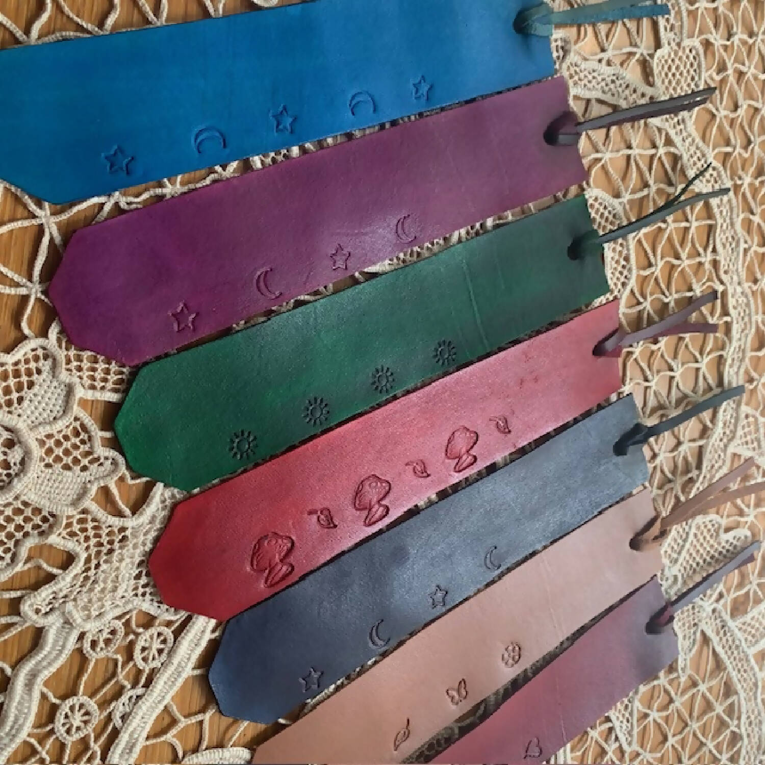 Bookmark - Leather with Tassel Various Colors/Patterns