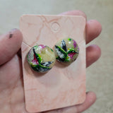 Stone, Wood, Seashell Earrings