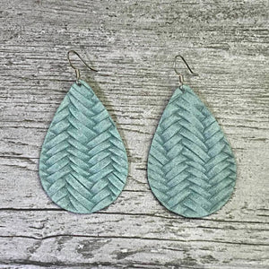 Amber Rayne Designs Leather earrings - braided